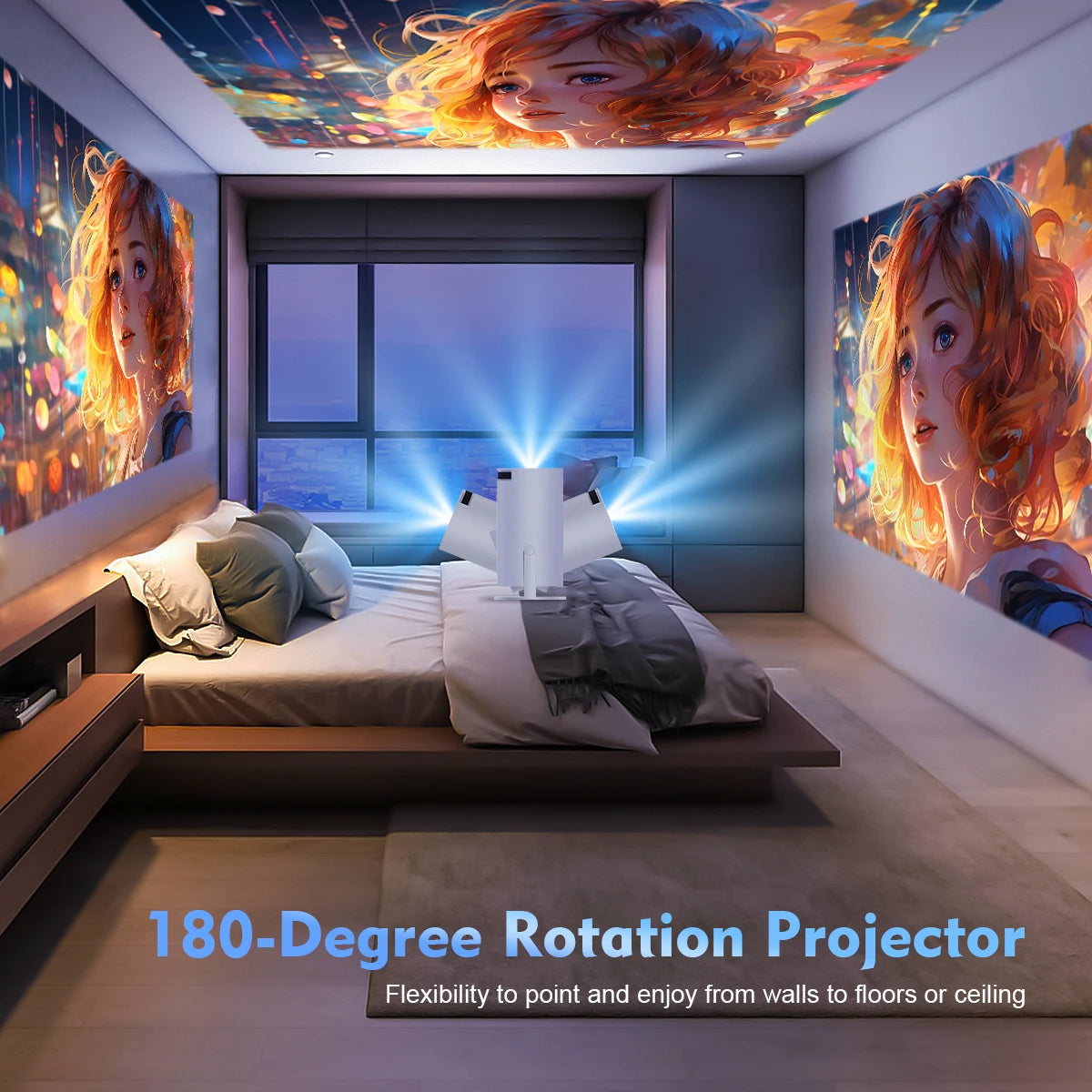 Proyector Magcubic HY300 Pro 4K Android 11, doble Wi-Fi 6, 260 ANSI, Allwinner H713 BT5.0, 1080P, 1280 x 720P